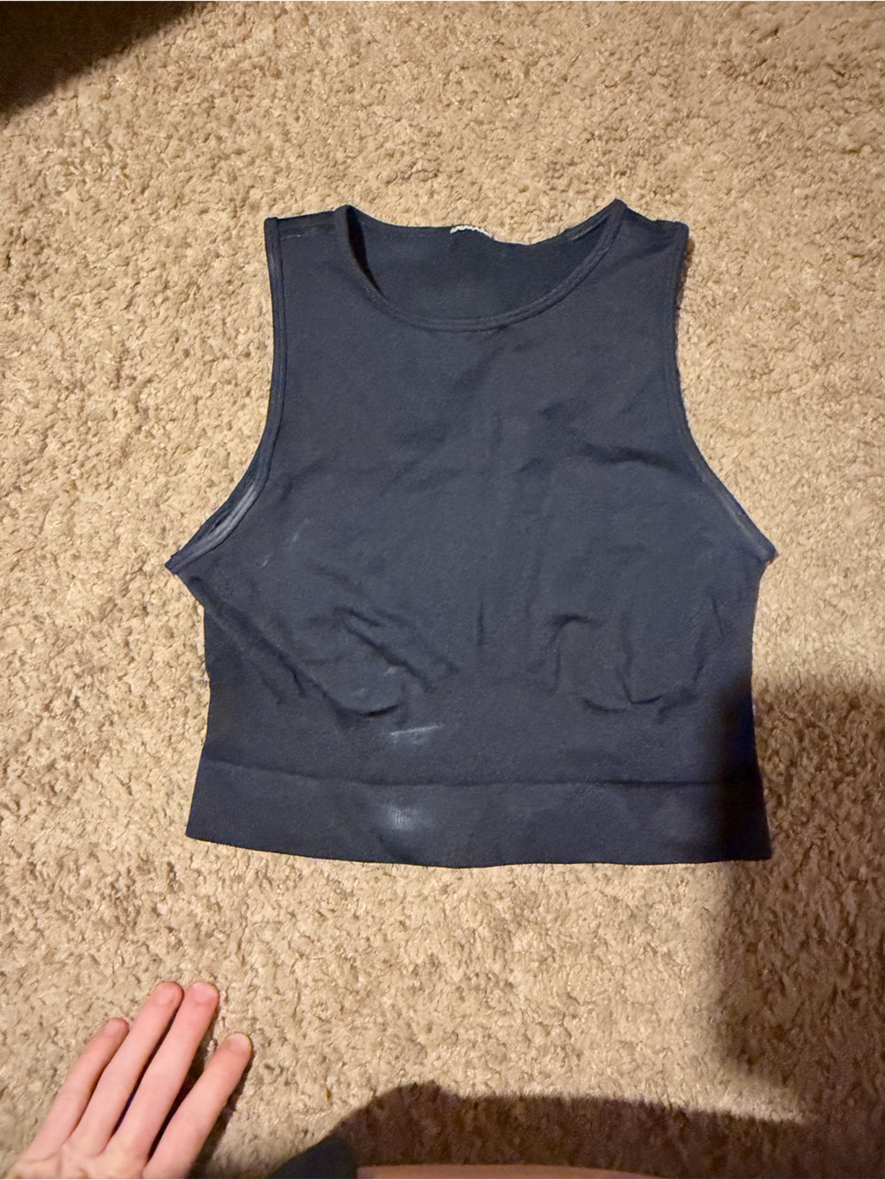 Gymshark Black Cropped Tank Top